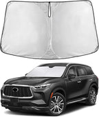 EcoNour Windshield Sunshade Compatible for Infiniti QX60 2014-2019 2020 2021, Sun Visor for Front Windshield & Window Sun Shade Cover, UV Heat Blocker & Protector, Car Accessories