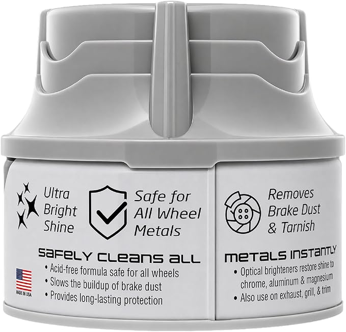 Formula 1 Metal Polish, Wheel Cleaner to Restore Shine to Rims, Grills, Exhaust, and More, Polish for Chrome, Aluminum, and Stainless Steel Surfaces, Car Cleaner for Detailing, 10 Oz