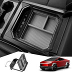 Center Console Organizer Tray Compatible with Tesla Cybertruck 2025 2026 2024,Armrest Storage Tray with USB Expansion Docks for Cybertruck Accessories