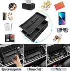 SKTU 2-Pack 2023 2024 2025 2026 Lexu s RX350 Center Console Organizer for 2023-2026 Lexu s RX350/RX450h/RX500h Console Tray 2023 2024 2025 2026 RX350 Accessories with Sunglasses Holder [Double Layers]