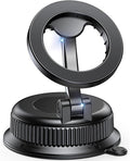 Magnetic Car Phone Holder for MagSafe, Strong Suction Cup Car Phone Mount for Dashboard & Windshield, 360° Rotatable & Foldable, Adjustable Cell Phone Holder for Car, Fits iPhone 12–17 Series