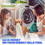 Holikme Dryer Vent Cleaner Kit, Include 30Feet Dryer Vent Cleaning Brush, Dryer Lint Vacuum Attachment, Lint Brush & Dryer Adapters, Blue