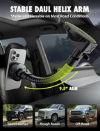 Bracketron MagAlign X Pro - Magsafe Car Phone Mount for Truck with Flexible Arm for Dashboard & Windshield - Magnetic Phone Holders for Your Car for iPhone 17 Pro Max 16 15 14 13 12 Plus
