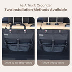 Viaviat Hanging Car Trunk Organizer and Storage, Premium Faux Leather Large Capacity Storage Accessories, Backseat Car Organizer for SUV/MPV/Truck (1, Black)