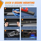Nilight 2PCS 70 Inch Emergency Strobe Light Strip with Controller 864 LED Blue Running Board Lights Flexible Side Flashing Warning Caution Safety Waterproof for Truck Construction Pickup