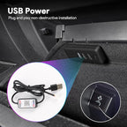 Ambient Lighting Wireless Charging Frame for 2025-2026 Tesla Model Y (Includes Juniper) 2024-2026 Tesla Model 3 PC Stylish Decorative Accessories (Little Starry Sky, Matte Black)