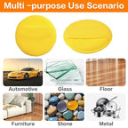 FONAROLL Microfiber Wax Applicator Pads, Car Wax Applicator with Finger Pocket, Buffing & Detail Polishing Foam Pads for Car Cleaning and Fine Polishing (5 inch, 6 Pack) (Yellow)