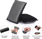 Mudder 8 Pcs Car Interior Scrubbing Sponge 5'' x 3'' Fiber Car Wax Applicator pad Household Cleaning Sponges for Leather Car Seat Couch Cleaning (Gray Black)