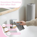 Jessy Home 2 Roll Reusable Paper Towels,100 Sheets Tear Away Microfiber Cleaning Cloth, Lint Free Cleaning Rags for Kitchen, Dishcloth,Household Cleaning Supplies
