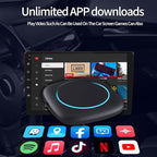 Wireless Carplay Adapter, Android Auto Adapter Plug and Play 2025 AI Box Carplay Support TF Card and SIM, Mini Car Play Video Box for Car Wired to Wireless Support Original Control
