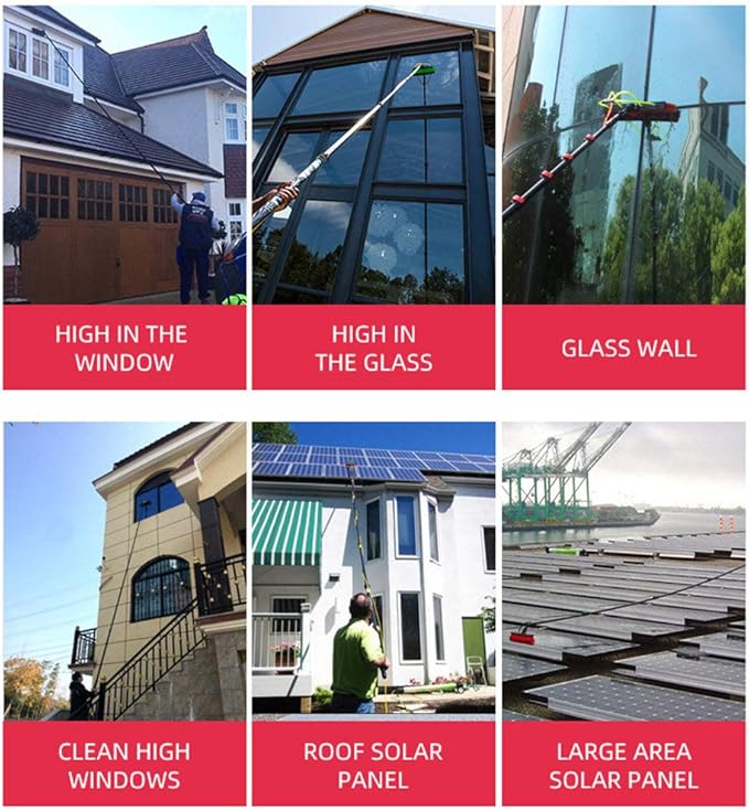Telescopic Rod Window Cleaning, Truck Wash Brush with Long Handle, 12Ft-36Ft Water Fed Telescopic Brush, Equipment Extension Pole for Glass Wall Photovoltaic Panel Cleaning,12FT/3.6M ( 36FT/10.8M)