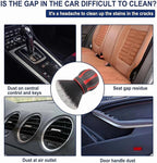 AUCELI Car Detailing Brush, Ultra Soft Auto Interior Dusting Brush with Storage Rack, Car XL Synthetic Brush Cleaning Tool, Universal Covers Large Area Inside or Outside Vehicles (Blue/Style B)