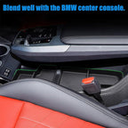 Jaronx Compatible with BMW X1 Center Console Organizer Tray 2023 2024 2025 2026 U11, 2PCS Lower Console Organizer Tray, TPE Storage Box for 2023-2026 BMW X1 Accessories