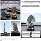 Suction Cup Phone Mount Pro - Vacuum Magnetic Phone Holder for Car, 180° Adjustable Angle, Non-Slip Dashboard/Windshield Car Phone Holder, Bonus Toroidal Metal.