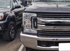 iJDMTOY Front Grille Side Mount Xenon White LED Daylight Driving Light Kit, Compatible With 2017-2019 Ford F250 F350 F450 XL XLT