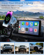 PZK Car Phone Mount for Honda HRV 2023-2026 /CRV 2023-2026/ Honda Pilot 2023-2026 Accessories 7/9-inch Screen 360° Rotation 15W Fast Wireless Charger HRV CRV Car Phone Holder Not Affect Air Vent