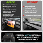 BestEvMod Dashboard Car 1/4 Screw Mount Phone Holder Tablet Mag Safe Compatible with Refreshed Tesla Model Y Juniper Model 3 Highland fits for All Phones & Android 360° Adjustable (Tablet Holder)