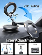Coolpow【Newest Vacuum Magnetic Phone Holder for Car Phone Holder Mount【Movable Vacuum Suction】 Magsafe Car Mount Cell Phone Holders for Your Car Accessories for Women Men for iPhone 17 16 15 14 Kits