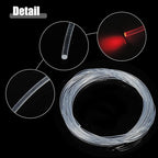 ACROPIX 3.5mm 0.14" 5m 16.40ft Universal Glow Optic Fiber Cable Car Light Decoration Clear - Pack of 1