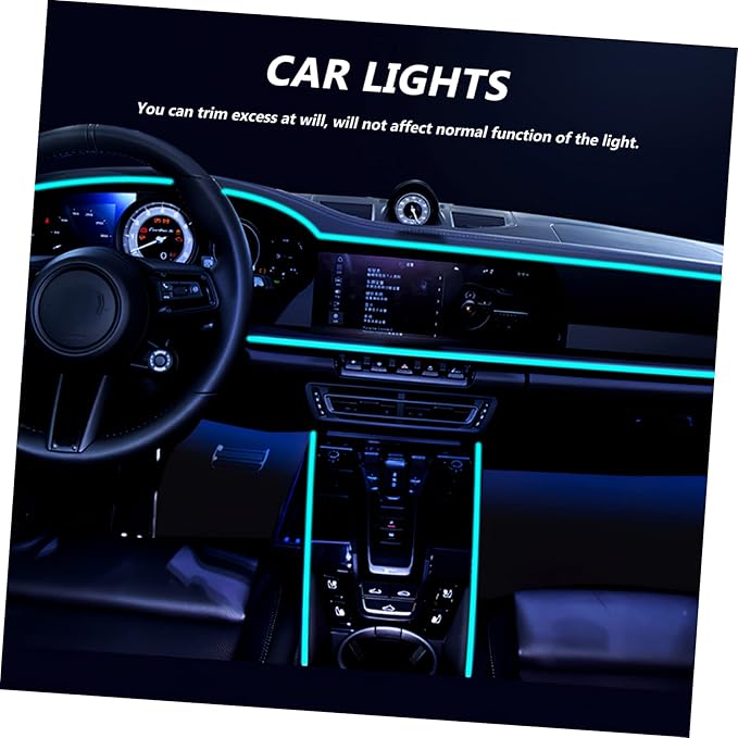 Luxshiny 2pcs Car Led Lights for Interior Ambient Lighting Kit Under High Brightness USB Powered Easy Installation