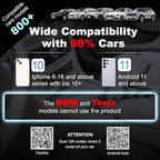 2-in-1 Wireless Carplay Adapter, Convert Wired to Wireless Mini Car Play Adapter for Apple iPhone & Android Auto, Seamless Plug & Play Auto Connect, Compatible with 2016-2025 Car Models