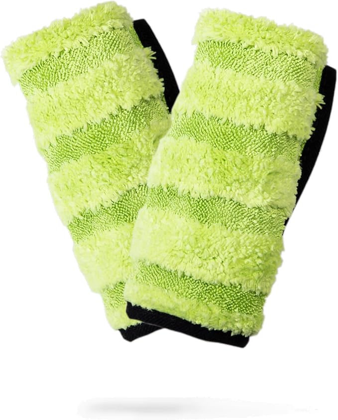 Adam's Polishes Microfiber Glass Cleaning Towel - Two Sided, Streak Free Glass Cleaning Towel - Soft Satin Stitched Edges 540 GSM (2 Pack)