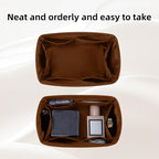 DGAZ Silk Purse Organizer Insert Fits LV Speedy 16/20/25/30/35/45 bags，Silky Smooth Bag Organizer，Luxury Handbag & Tote Shaper（Gold，SP30）