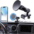 DIAMOOKY Upgraded Metal Phone Mount for Jeep Wrangler JL JLU 2018-2023 and Gladiator JT 2020 2021 2022 2023 Magnetic Phone Holder Dash Mount System Kit Dashboard Accessories Driver Side (Not for 4xe)