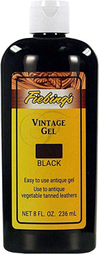 Fiebing's Vintage Gel - Black 8oz - Antique Gel for Leather