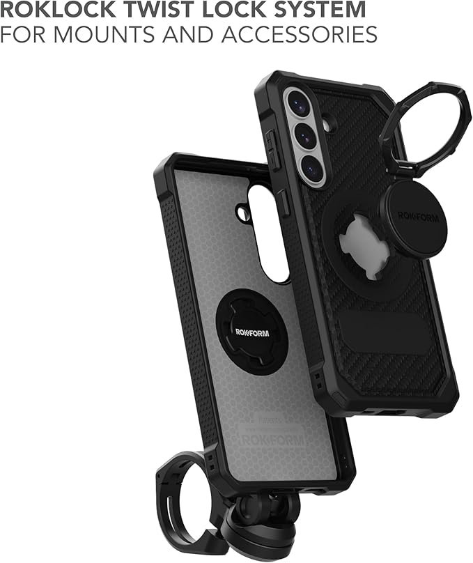 Rokform Rugged Case for Galaxy S26 Plus, Magnetic Cover, Drop Tested Armor (Black)