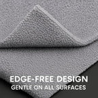 Paks - Edgeless Microfiber Towels 4-Pack - Car Detailing Wash Cloths for Cleaning - 16x16 Car Drying Towel - Lint Free Auto Rags for Polishing & Buffing - Purple & Grey Cleaning Supplies