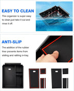 Autorder Center Console Organizer for 2022 2023 2024 Hyundai Tucson Accessories Armrest Storage Box Secondary Insert Tray with 2 Color Mats