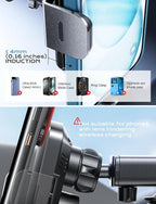 CHGeek Wireless Car Charger, 15W Fast Charging Auto Clamping Phone Holders Phone Mount fit for iPhone 17 16 15 14 13 12 Pro Max 11 XR XS, Samsung Galaxy S25 Ultra S24 S23, Black