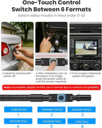 AUTO-VOX 180° Front/Backup Camera, OEM Mini Style, Screw-Free Easy Install, Side/Rear View Camera, IP69K Waterproof & 0.1Lux Low Light Back Up Camera for SUV/Pickup Truck/RV/Van/Camper/Car