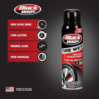 Black Magic 120270 Tire Wet Spray, Weather & Rinse-Resistant Formula that leaves Tires looking Wet, Black & Glossy in One Spray, 14.5 Fl. Oz. (Pack of 2)