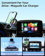 PZK Car Phone Mount for 2019-2025 2026 Toyota Corolla/Corolla Hatchback/Corolla Cross 2022-2025 2026 Accessories 8-inch Screen Magnetic 15W Fast Wireless Charging Car Phone Holder Not Affect Vent