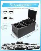 Center Console, Universal Bench Seat Center Console ， Front Seat Car Organizer, Center Console for Truck & Minivan & Car& SUV Cab Front Seat Storage Box (Regular)