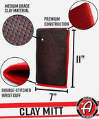 Adam's Polishes Clay Mitt - Medium Grade Clay Bar Infused Mitt | Car Detailing Glove Quickly Removes Debris from Your Paint, Glass, Wheels, & More
