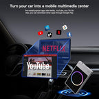 Wireless CarPlay Adapter with YouTube Netflix TikTok, Carplay Ai Box Wireless Carplay & Android Auto, WiFi Bluetooth and HDMI Output, Only for Cars with Wired CarPlay &Wired Android Auto