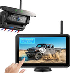 eRapta Magnetic Solar Wireless Backup Camera: HD1080P 7” Touchscreen Portable with DVR, BSD, 1-Min Install-Free IR Night Vision Hitch Backup Camera for Trailer/Truck/Small RV/Camper/Tractor-AWTCM701