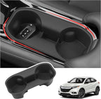 Hellet Car Cup Holder Compatible with Honda 2019-2022 HRV HR-V Accessories Silicone Material OEM Style Inserts Center Console Organizer (Not Fit 2016-2018 Models)