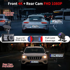 X18 4K Dual Dash Cam Front and Rear, Free 64GB Card Support 256G Max, 5.8G WiFi - up to 20MB/s Fastest Download Speed with App, 4K 2160P/FHD Dash Camera, 3" IPS, G-Sensor,24H Parking Mode