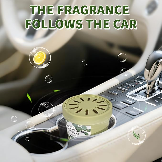 Diffusers for Home Lemon Scent 2 Pack, Bathroom Diffuser Round Shape for Office, Air Freshener Diffuser Gel Leak-Proof Car & Room, Bathroom Scent Diffuser for Friends and Family