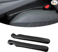 2Pack Leather Seat Gap Filler, Fill The Gap Between Seat and Console, Car Crevice Catcher Blocker Stop Things from Dropping, Universal Gap Stopper Crack Plug for Car SUV Truck (Black)
