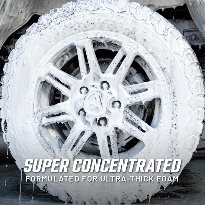 Slick Products Hybrid Ceramic Wash & Wax Super Concentrate – Extra Thick Foaming Car Shampoo & Motorcycle Wash Soap with Wax Protection – Perfect for Foam Cannon – 32 oz.
