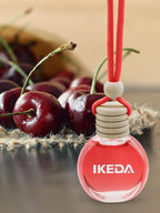 Ikeda Car Air Freshener: Hanging Car Smell Air Freshener | 10ml Hanging Car Perfume | Long Lasting Fragrance | Strong Scents Diffuser for Auto Home (Cherry)