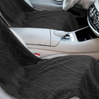 Hahafelt 1 Pack Car Seat Towel Covers with Storage Bag, 63 x 32 Inch Universal Non Slip Waterproof Sweat Protector for Car Truck, Gym Swimming Running, Machine Washable (Black Plaid)