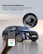 Wireless CarPlay Adapter for iPhone(2025 Upgraded) – Convert Factory Wired to Wireless, Dual-Band 5.8GHz/2.4GHz Wi-Fi, Plug & Play for iOS 10+, No Delay, Auto-Reconnect