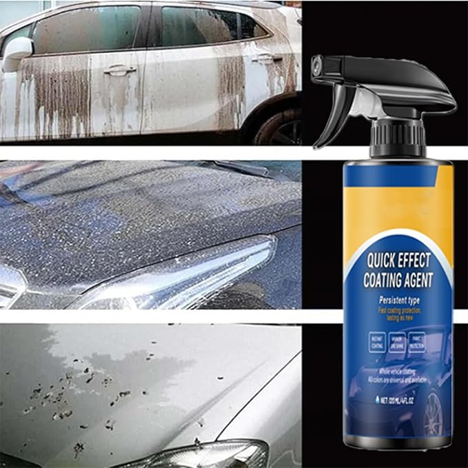 Car Coating Spray for Shine & Protection, Quick Effective Coating Spray, Advanced Car Quick-Acting Coating Agent Spray, Waterless Wash, Lasting, For All Cars (2pcs)