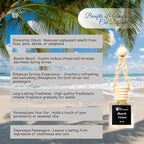 Beach Linen Car Freshener Set of 3 – Premium Hanging Air Fresheners with Velvet gift bag – Long Lasting Fresh Laundry & Ocean Breeze Scent for Cars, Closets & Small Spaces